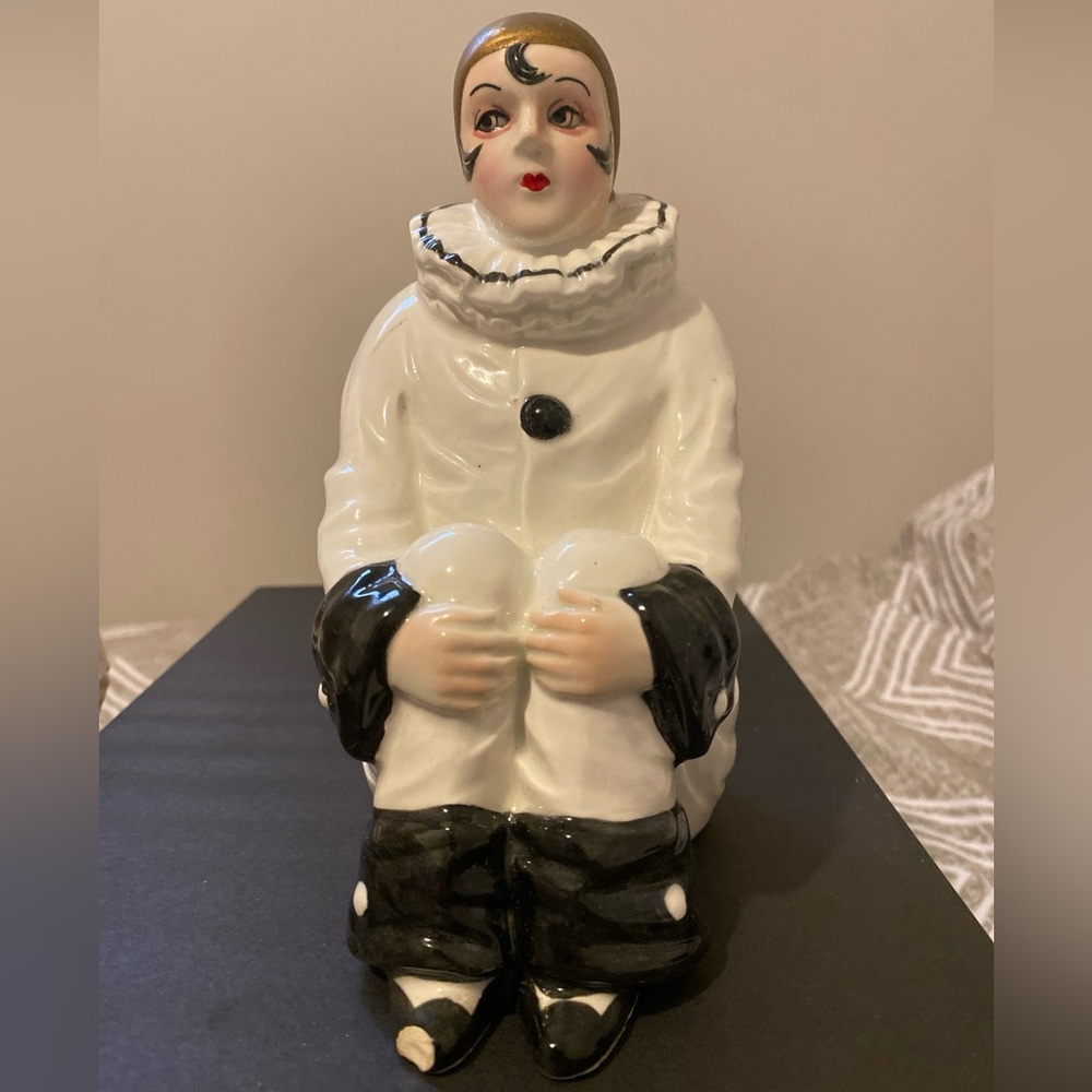 1970s Art Deco Style Pierrot Bookend